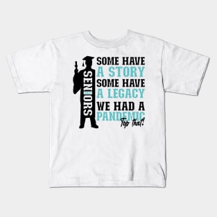 Pandemic Graduation | Black And Blue Text Boys Funny Graduation Kids T-Shirt